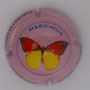 Marque : RENARD Gérard N° Lambert : 1a  Couleur : Fond rose Description : Papillon Hebdomdia - nom de la marque   Emplacement :