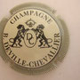 Marque : DEVILLE - CHEVALLIER B N° Lambert : 12 Couleur :  Crème et noir, striée Description : Lettres DC dans un cartouche tenue par deux lions et surmonté d'une couronne  Emplacement : 042-06-01