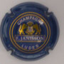 Marque : JANISSON F N° Lambert : 3 Couleur : Bleu, or et blanc Description : Initilaes FJ dans un blason couronné et soutenu par deux lions  Emplacement : 