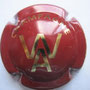 Marque : WAFLART - ANTONIOLLI N° Lambert : 14 Couleur :  Bordeaux et or Description : Lettres WA en capitales   dorées  Emplacement : 