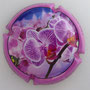 Marque : BREUL Patrick N° Lambert : 97c Couleur : Polychrome, contour violet  Description : Orchidée - nom de la marque Emplacement : 