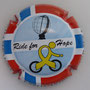 Marque : COURTY - LEROY N° Lambert : 27b Couleur : Fond bleu ciel, cycliste jaune Description : Ride for Hope. Drapeau norvégien et nom de la marque sur contour   Emplacement : 