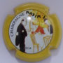 Marque : CASTELLANE (de) N° Lambert : MAXIM’S 2 Couleur : "Série MAXIM’S.  contour jaune "   Description : Maître d'hôtel et couple au restaurant.  Emplacement : 