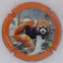 Marque : ARMAND Serge N° Lambert : 11a Couleur : Polychrome, contour orange Description : Panda roux 2/6 - Nom de la marque dans le bouchon  Emplacement : 