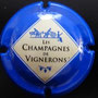 Marque : GENERIQUE  N° Lambert : 665b - foncé Couleur : Bleu foncé - entrefilet blanc Description : Les champagnes de vignerons  Ref perso : 