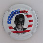Marque : THIRION Jacques N° Lambert : 1j Couleur : Fond bleu, blanc , rouge, contour blanc  Description : Ronald Reagan président des Etats-Unis - nom de la marque Emplacement : 