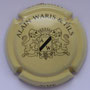 Marque : WARIS Alain & fils N° Lambert : 2 Couleur : Crème et noir Description : Lettres WA dans un blason couronné soutenu par deux lions  Emplacement : 