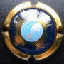 Marque : GENERIQUE  N° Lambert : 651.2 Couleur : Contour or et globe bleuté Description : Globe terrestre  Ref perso : 