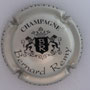 Marque : REMY Bernard N° Lambert : 15a Couleur : Argent et noir Description : Blason couronné soutenu par deux lions - nom de la marque Emplacement : 