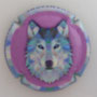 Marque : VALLLADE et filles N° Lambert : 4 Couleur : Polychrome, Fond violet Description : Loup - nom de la marque  Emplacement : 