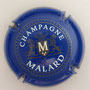 Marque : MALARD JL N° Lambert : 12d Couleur : Bleu métallisé et or Description : Lettre M dans blason couronné (barre or sous l'écusson), soutenu par deux lions  Emplacement : 