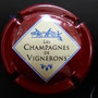 Marque : GENERIQUE  N° Lambert : 665a Couleur : Bordeaux - entrefilet blanc Description : Les champagnes de vignerons  Ref perso : 