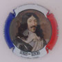 Marque : CAVA BARNILS N° Lambert : NR Couleur : Polychrome, contour bleu, blanc, rouge Description : Louis XIII - nom de la marque  Emplacement : 