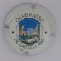 Marque : CASTELLANE (de) N° Lambert : 55 Couleur : Blanc, écriture noire, dessin polychrome Description : Femme de dos, seau à champagne et tour Eiffel   Emplacement : 