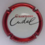 Marque : CUDEL N° Lambert : 5a  Couleur : Blanc, contour bordeaux Description : Nom de la marque  Emplacement : 