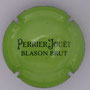 Marque : PERRIER - JOUET N° Lambert : 77 verso Couleur : Gris foncé, inscription blason brut au verso Description : Lettres PJ vertes dans double ovale. Blason brut au verso  Emplacement : 