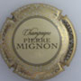 Marque : MIGNON Pierre N° Lambert : 151l Couleur : Gris crème, contour or Description : Nom de la marque Emplacement : 