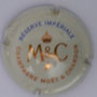 Marque : MOET & CHANDON N° Lambert : 214 Couleur : Crème, Réserve Impériale Description : Initiales MC couronnées et nom de la marque  Emplacement : 