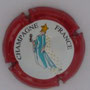 Marque : GENERIQUE  N° Lambert : 655b Couleur : Contour rouge Description : Femme tenant une flûte de Champagne, avec une tête en forme d'étoile or et une longue robe bleue et blanche  Ref emplacement : 