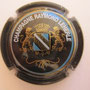 Marque :   LEHERLE Raymond N° Lambert : 7 Couleur :  Fond noir Description : Blason champagne soutenu par deux lions  Emplacement : 070-06-02