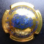Marque : PLOYEZ - JACQUEMART N° Lambert : 3 Couleur :  Or bleu et noir. Ecusson   épais Description : Initiales PJ dans blason Emplacement :   