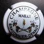 Marque : BRACONNIER - DENAUX N° Lambert : 7 Couleur : Blanc et noir Description : Coupe de champagne et grappes de raisins au-dessus du nom de la marque  Emplacement : 