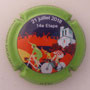 Marque : DOURY Philippe  N° Lambert : 128c Couleur : Contour vert, fond polychrome  Description : Tour de France 2018 - Saint-Paul Trois châteaux - Mende 21 juillet - Nom du producteur   Emplacement : 