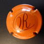 Marque : ROYER père & fils N° Lambert : NR2  Couleur :  Orange et marron   Description : Lettres DR cursives  Emplacement : 