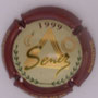 Marque : SENEZ N° Lambert : 31 Couleur : Contour Bordeaux foncé Description : Millésime 1999 - Triangle triple, lune et soleil  Emplacement : 