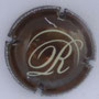 Marque : ROYER père & fils N° Lambert : 8  Couleur : Marron et crème Description : Lettres DR cursives  Emplacement : 