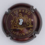 Marque : PERARD J N° Lambert : 5 Couleur : Marron avec cercle, or Description : Initiales dans blason surmonté d'un heaume et soutenu par deux lions  Emplacement : 