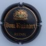 Marque : RUINART N° Lambert : 59 Couleur : Noir et Or Description : Dom Ruinart au-dessous d'un blason couronné  Emplacement : 