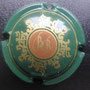 Marque : ROULOT Bruno N° Lambert : 9e Couleur :  Vert et or Description : Initiales stylisées  Emplacement : 
