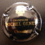 Marque :  GENET Michel  N° Lambert : 3 Couleur : Noir  et or pâle Description : Armoiries au-dessus du nom du producteur Emplacement : 