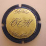 Marque :  MONTHIBAULT Charles N° Lambert : 3 Couleur :  Contour bleu Description : Initiales cursives dans cercle  Emplacement : 080-07-04
