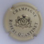 Marque : QUANTINET Robert N° Lambert : 1 Couleur : Crème pâle et noir Description : Blason couronné - nom de la marque  Emplacement : 