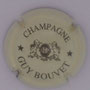 Marque : BOUVET Guy N° Lambert : 4 Couleur : Crème pâle et noir Description : Lettre B dans ovale encadré de deux lions - nom de la marque  Emplacement : 