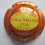 Marque : CHANOINE N° Lambert : 4 Couleur : Lettres rouge Description : Inscription Chanoine dans un cartouche jaune   Emplacement : 026-01-05