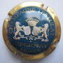 Marque : TESTULAT N° Lambert : 4 Couleur : Bleu, contour Or Description : Doubles blasons couronnés soutenus par deux lions  Emplacement : 102-02-04