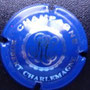 Marque : CHARLEMAGNE Robert N° Lambert : 5 Couleur : Bleu foncé et argent  Description : Initiales stylisées dans un cercle - Nom de la marque   Emplacement : 