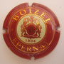 Marque : BOIZEL N° Lambert : 12 Couleur : Contour rouge vif Description : B dans un blason entouré de deux lions  Emplacement : 014-02-02