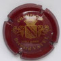 Marque : VATEL Bernard  N° Lambert : 1 Couleur : Bordeaux et or  Description : Blason couronné et soutenu par deux lions - nom de la marque Emplacement :