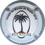 Marque : MONT HAUBAN (du)   N° Lambert : 20g Couleur : Fond blanc - Les Fidji "le Palmier" Description : Coupe du monde de rugby 2015 - Nom de la marque Emplacement : 