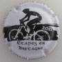 Marque : COLLIN Olivier N° Lambert : 21c Couleur : Polychrome, fond blanc Description : TDF 2021 étape en Bretagne - cycliste - nom de la marque Emplacement :