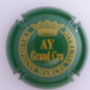 Marque : VAUTRAIN Marcel  N° Lambert : 1  Couleur : Vert et or Description : Aÿ grand cru - nom de la marque   Emplacement : 
