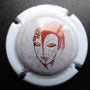 Marque : CASTELLANE (de) N° Lambert : 91i Couleur : Contour blanc, dessin   polychrome     Description : Portrait de femme  Emplacement : 