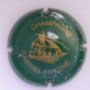 Marque : FRESNE Gabriel N° Lambert : 2 Couleur : Vert et or Description : Eglise - nom de la marque Emplacement : 
