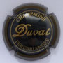 Marque : DUVAT N° Lambert : 1 Couleur : Noir et or striée  Description : Nom de la marque  Emplacement : 