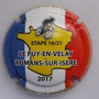 Marque : CLERGEOT Daniel N° Lambert : NR Couleur : Fond marron Description : Tour de France 2017 - Le Puy en Velay - Romans sur Isère - nom de la marque  Ref perso :