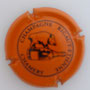 Marque : RIGAUT Etienne N° Lambert : 6 Couleur : Orange et noir Description : Ours et bouteille - nom de la marque Emplacement : 